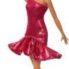 Barbie Ballroom Dancer Fashion Doll with Red Ruffle Dress, Dancing Shoes & Brown Styled Hair, Dancing Trophy Accessory - 1