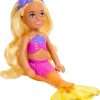 Barbie Dreamtopia Chelsea Mermaid Small Doll with Removable Hair Accessory, Wavy Blonde Hair & Ombre Tail, Bends at Waist - 2