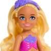 Barbie Dreamtopia Chelsea Mermaid Small Doll with Removable Hair Accessory, Wavy Blonde Hair & Ombre Tail, Bends at Waist - 3