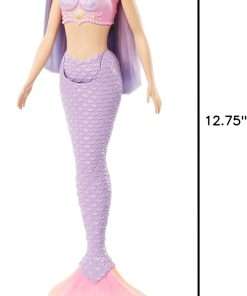 Barbie Mermaid Doll with Pink & Lilac Fantasy Hair & Headband Accessory, Toy with Shell-Inspired Bodice & Lavender Tail - 7