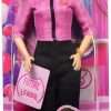 Barbie Careers Doll & Accessories, Future Leader with Black Hair Wearing Outfit with 2 Golden Bracelets & “B” Pin, Includes Sticker for Kids - 6
