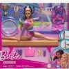 Barbie Careers Playset, Gymnastics Set with Brunette Gymnast Fashion Doll, C-Clip for Flipping Action, Balance Beam, Warm-Up Suit & Accessories - 6
