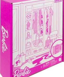 Barbie Closet Playset with 3 Outfits, Styling Accessories & Hangers, Mix & Match Clothes for 50+ Looks - 6