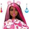 Barbie Cutie Reveal Doll & Accessories, Care Bears Series, Fashion Doll with Cheer Bear Costume & 10 Surprises Including Color Change & Mini Bear - 4