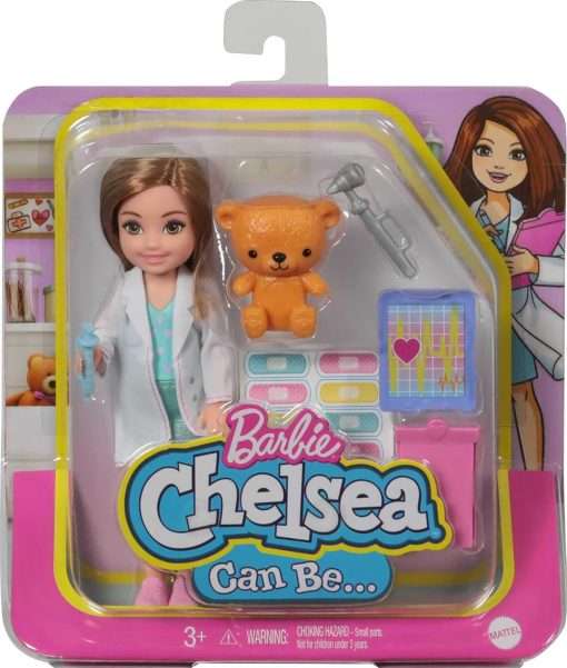 Barbie Playset with Brunette Chelsea Can Be Doctor Doll & Accessories Including Clipboard, Medical Tools & Bandage Stickers - 6