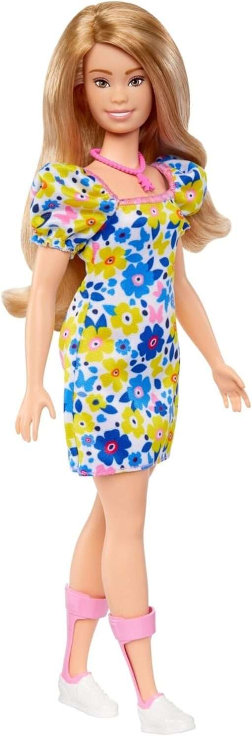 Barbie Fashionistas Doll #208 with Down Syndrome Wearing Floral Dress, Created in Partnership with The National Down Syndrome Society - 1