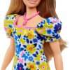 Barbie Fashionistas Doll #208 with Down Syndrome Wearing Floral Dress, Created in Partnership with The National Down Syndrome Society - 4