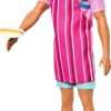 Barbie Mysteries- Beach Detectives Ken Doll Wearing Removeable Signature Outfit with Storytelling Accessories, Including Apron & Snacks - 1
