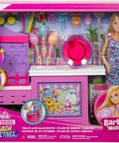 Barbie Mysteries- Beach Detectives Malibu” Doll & Cotton Candy Game Booth Playset with 20 Accessories Including Prizes - 6