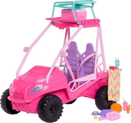 Barbie Mysteries- Beach Detectives Playset with Beach Buggy Toy Car & 10+ Accessories, Including Beach Chair & Towel - 1