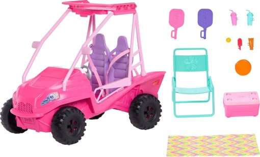 Barbie Mysteries- Beach Detectives Playset with Beach Buggy Toy Car & 10+ Accessories, Including Beach Chair & Towel - 5