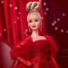 Barbie Signature Doll, Mattel 80th Anniversary Collectible in Glittery Red Tulle Gown with Drop Earrings and Sheer Gloves, Blonde Hair - 9