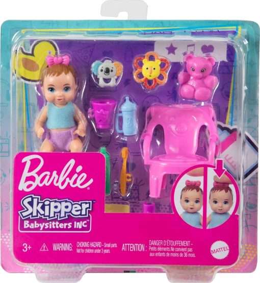 Barbie Skipper Babysitters Inc Baby Small Doll & Accessories, First Tooth Playset with Appearing & Disappearing Tooth - 6