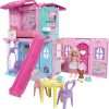 Barbie Chelsea Toy Dollhouse with 15+ Accessories, Pop-Up House Expands to 17+ x 13+ inches with 5 Play Areas & Slide, Includes Small Doll & Pet Dog - 4