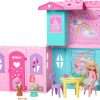 Barbie Chelsea Toy Dollhouse with 15+ Accessories, Pop-Up House Expands to 17+ x 13+ inches with 5 Play Areas & Slide, Includes Small Doll & Pet Dog - 6