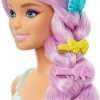 Barbie Mermaid Doll with 7-Inch-Long Pink Fantasy Hair & Colorful Accessories for Styling Play Like Headband & Barrettes - 4