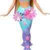 Barbie Mermaid Toy Dolls with Surprise Magic Blooming Flowers Feature, Ombre Tails, Pearl Headband Accessory & Long Blonde Hair with Pink Highlights - 1