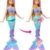 Barbie Mermaid Toy Dolls with Surprise Magic Blooming Flowers Feature, Ombre Tails, Pearl Headband Accessory & Long Blonde Hair with Pink Highlights - 2