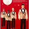 Barbie Signature 2025 Holiday Black Hair Ken Collectible Fashion Doll Wearing Full Suit with Golden Jacket in Displayable Packaging & Doll Stand - 6