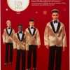 Barbie Signature 2025 Holiday Light Brown Hair Ken Collectible Fashion Doll Wearing Full Suit with Golden Jacket in Displayable Packaging & Doll Stand - 6