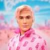 Barbie The Movie Ken Collectible Doll, Ryan Gosling as Ken Wearing Pink Jumpsuit with “B” Detail with White Sneakers and Multicolor Roller Skates - 3