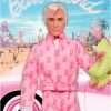 Barbie The Movie Ken Collectible Doll, Ryan Gosling as Ken Wearing Pink Jumpsuit with “B” Detail with White Sneakers and Multicolor Roller Skates - 6