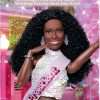 Barbie The Movie President Collectible Doll, ISSA Rae as President Wearing Shimmery White Blouse & Short Set, with Dark Curly Hair & President Sash - 6