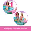 Barbie Dream Pool Playset with 6 Play Areas, Including Slide & Bubbling Hot Tub, Plus 20+ Accessories Like Pet, Floaties & More - 2