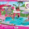 Barbie Dream Pool Playset with 6 Play Areas, Including Slide & Bubbling Hot Tub, Plus 20+ Accessories Like Pet, Floaties & More - 6
