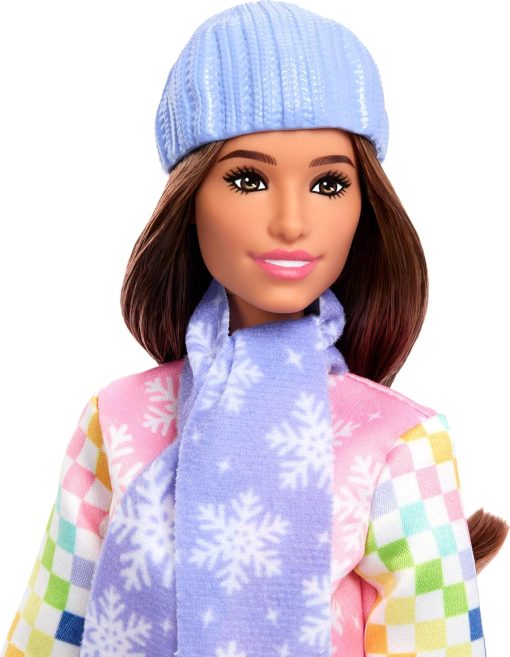 Barbie Careers Snowboarder Doll Wearing Pink Snow Jacket, Pants & Boots with 10+ Accessories Including Color-Change Snowboard - 4