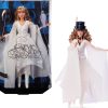 Barbie Signature Doll, Stevie Nicks Bella Donna Collectible Wearing Flowing White Dress with Hat & Mic Accessories, Includes Doll Stand - 1