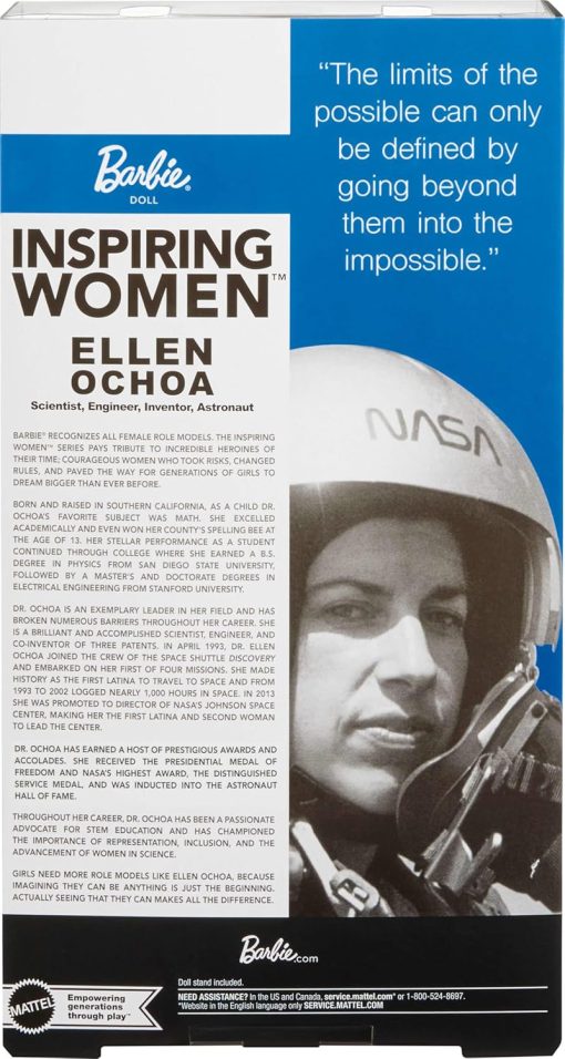 Barbie Signature Inspiring Women Fashion Doll, Ellen Ochoa Collectible in Astronaut Space Suit with Accessories Including Helmet - 6