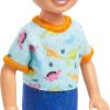 Barbie Chelsea Doll, Small Boy Doll Wearing Removable One-Piece with Dinosaur Print & White Shoes, Blond Hair & Blue Eyes - 4