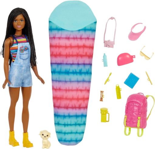 Barbie Doll and Accessories, It Takes Two “Brooklyn” Camping Doll with Pet Puppy and 10+ Accessories - 1