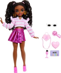 Barbie Dream Besties Brooklyn” Fashion Doll & Accessories, Posable with Brunette Hair & Dance-Themed Toy Pieces - 1