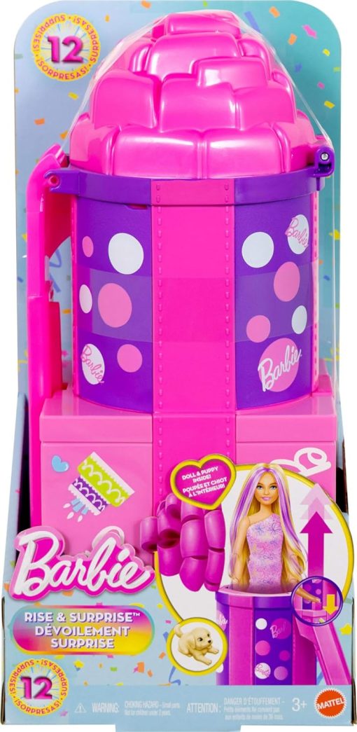 Barbie Rise & Surprise Doll & Accessories, Pet Birthday Series with 12 Surprises Including Slide & Color-Change Activity - 6
