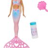 Barbie Bubble Sparkle Mermaid Doll with Bubble-Making Feature & Solution, Tray & Hairbrush, Plus Long, Color-Streaked Blonde Hair - 1