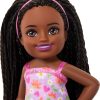 Barbie Club Chelsea Small Doll, 6-Inch Ari with Braided Hair Wearing Removable Flower-Print Dress & Pink Sandals - 2