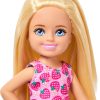 Barbie Club Chelsea Small Doll, 6-Inch with Blonde Hair Wearing Removable Strawberry-Print Dress & Shoes - 2
