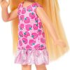 Barbie Club Chelsea Small Doll, 6-Inch with Blonde Hair Wearing Removable Strawberry-Print Dress & Shoes - 6