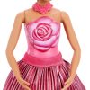 Barbie Petal Pop Scented Doll with Rose Dress & Accessories, Bouquet Reveal with Pet Bunny & Surprises Like Watering Can, Necklace & Earrings​​​ - 4