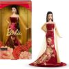 Barbie Signature Lunar New Year Fashion Doll Wearing Red Dress with Golden Peony Print, Collectible Holiday Toy - 1