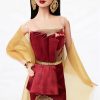 Barbie Signature Lunar New Year Fashion Doll Wearing Red Dress with Golden Peony Print, Collectible Holiday Toy - 3