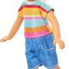 Barbie Club Chelsea Koji 6-Inch Boy Small Doll with Brunette Hair Wearing Removable Striped Shirt, Shorts & Shoes - 4