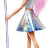 Barbie Pop Star Doll Dressed in Iridescent Skirt with Microphone and Pink Hair, Gift for 3 to 7 Year Olds - 5