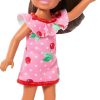 Barbie Club Chelsea Small Doll, 6-Inch Lula with Brunette Hair Wearing Removable Cherry-Print Dress & Sandals - 3