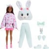 Barbie Cutie Reveal Doll & Accessories, Cuddly Series Bunny with 10 Surprises Including Color Change & Mini Pet - 6
