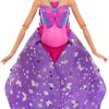 Barbie Dance and Flutter Doll with 2-in-1 Transformation from Dancer to Butterfly with Opening Wings, Purple Hair, Headpiece & Removable Tutu - 4
