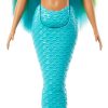 Barbie Mermaid Doll with Two-Tone Blue & Yellow Fantasy Hair & Headband Accessory, Toy with Shell Bodice & Turquoise Tail - 1