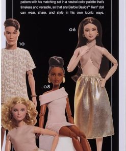 Alternative view of Barbie Basics Model Collector Ken Fashion Doll 10 with Brunette Hair in Shirt & Shorts with Matching Print, Universal-fit Fashions & Posable Body